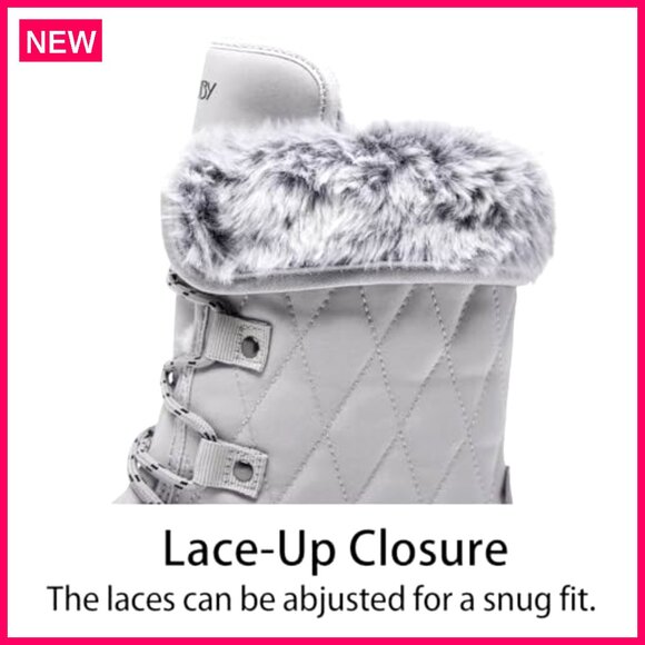 Women's Snow Boots Size 6-11 Waterproof Warm Lined Winter Boots Outdoor - Picture 7 of 8